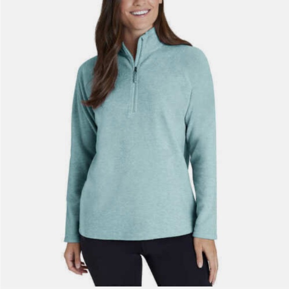 Eddie Bauer Jackets & Blazers - Eddie Bauer Women’s Small Fleece Quarter Zip, Classic Fit, Soft Teal